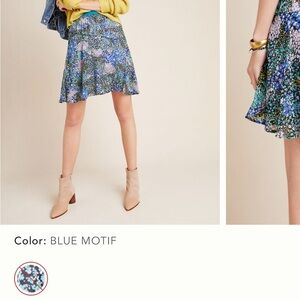 Floral Blue Skirt from Maeve